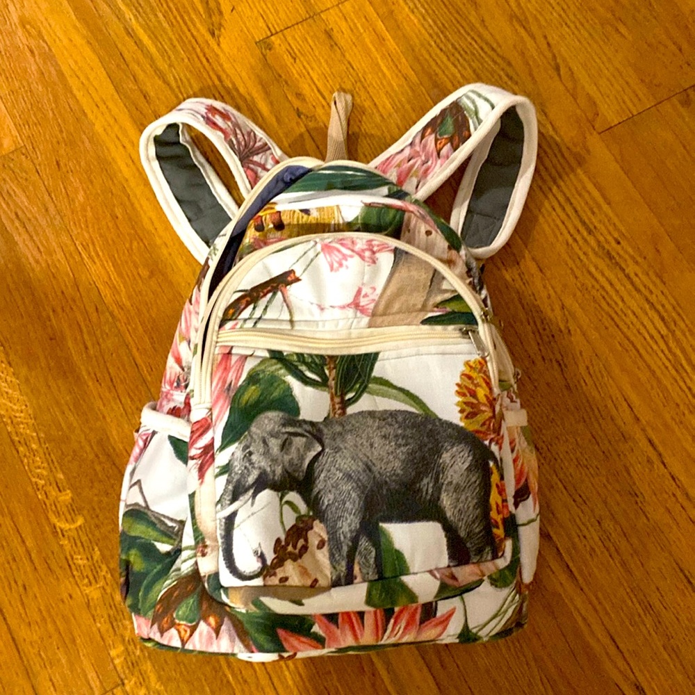Backpack bag floral print